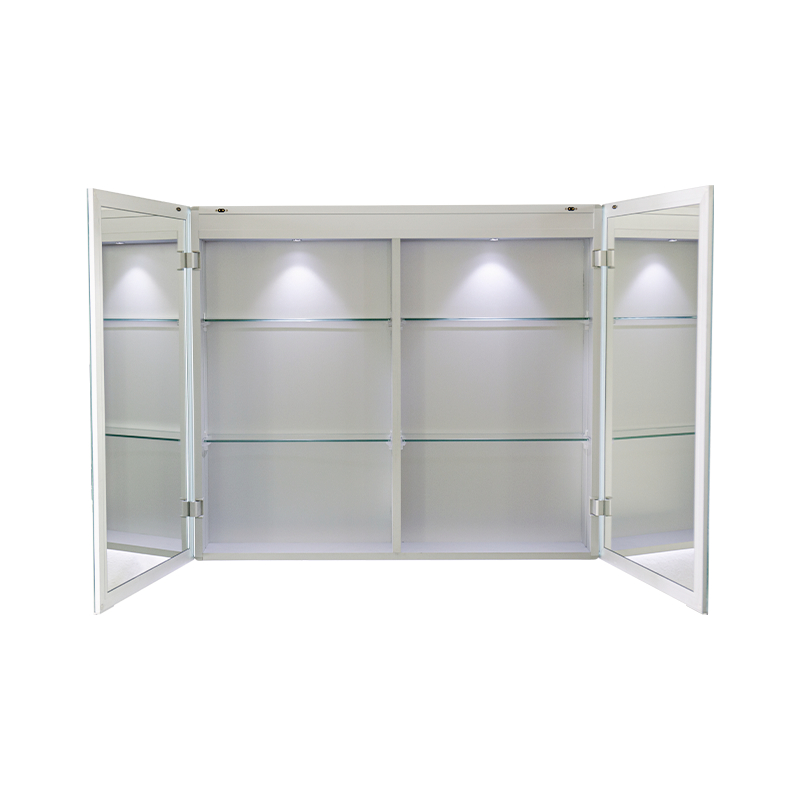 کابینت آینه حمام هوشمند دو درب ال ای دی (دارای سوئیچ دستی ضد مه) کابینت آینه حمام هوشمند دو درب ال ای دی (دارای سوئیچ دستی ضد مه)