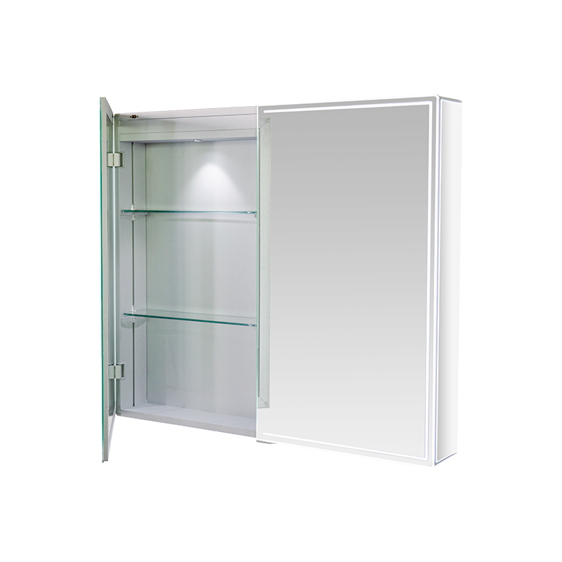 کابینت آینه دو درب ضد آب آلیاژ آلومینیوم با چراغ های LED کابینت آینه دو درب ضد آب آلیاژ آلومینیوم با چراغ های LED